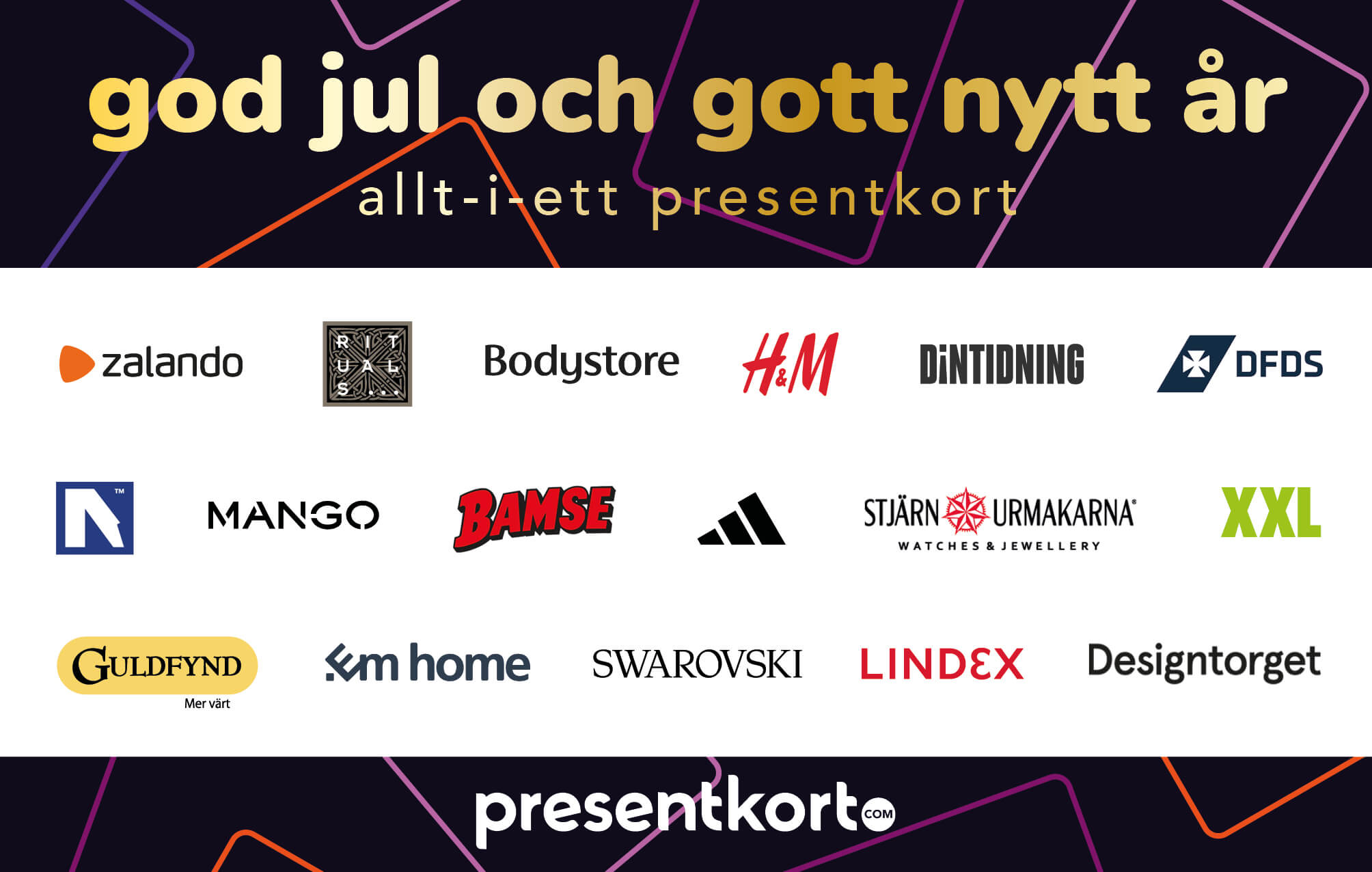 God Jul och Gott Nytt År presentkort