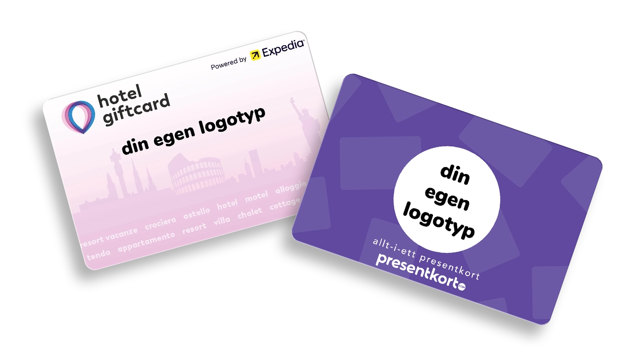 Presentkort med företagslogotyp