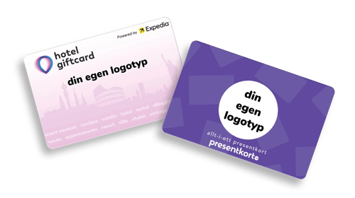 Presentkort med företagslogotyp