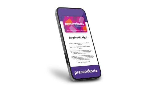 Presentkort med företagslogotyp